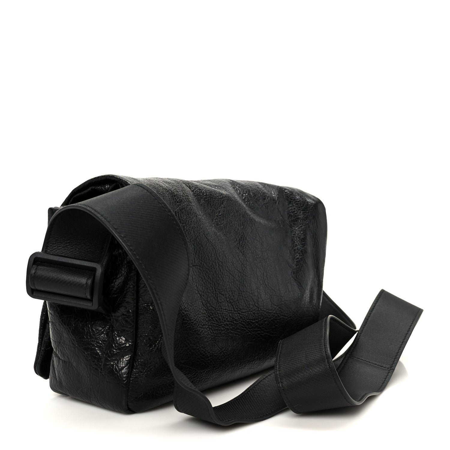 Balenciaga Arena Calfskin Small Monaco Flap Bag Black