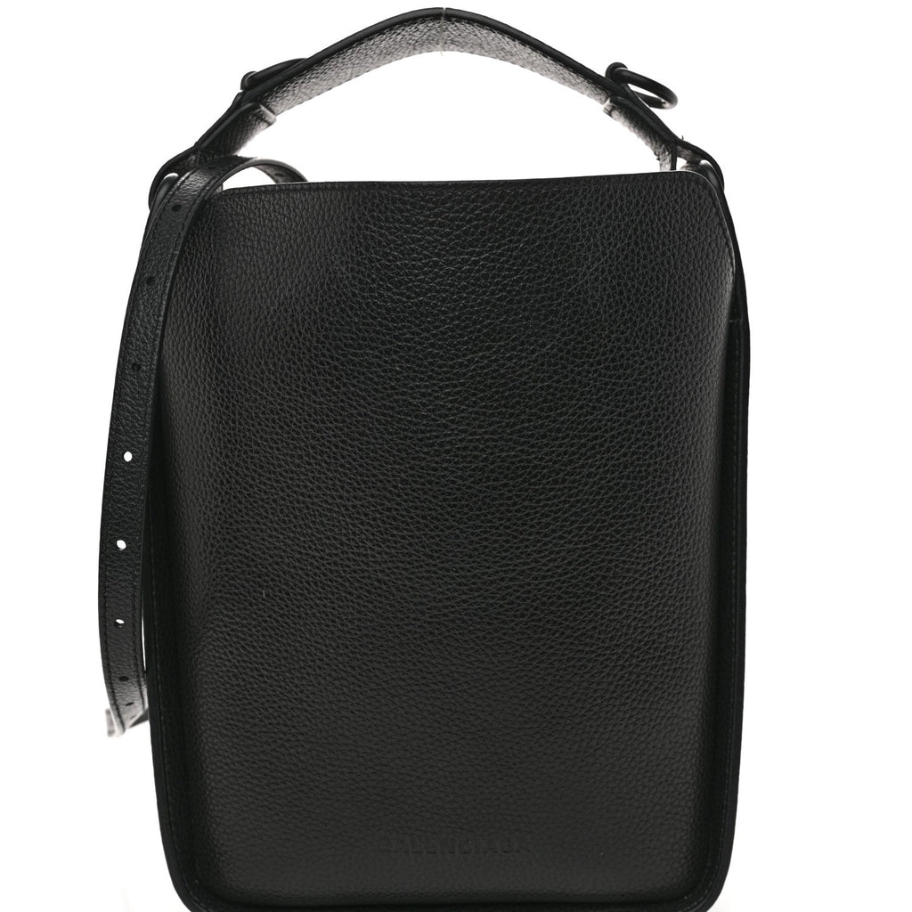Balenciaga Calfskin Logo XS Tool 2.0 North-South Tote Black