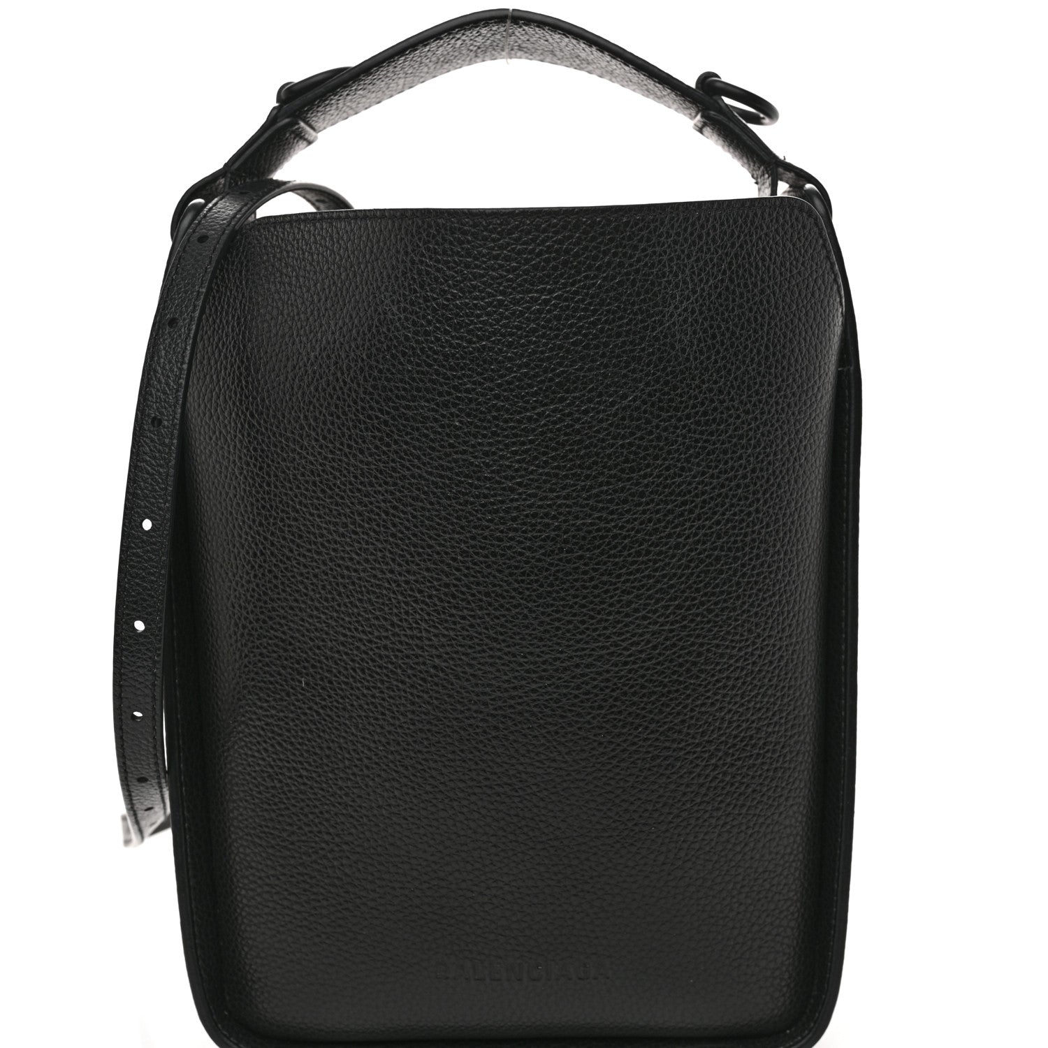 Balenciaga Calfskin Logo XS Tool 2.0 North-South Tote Black