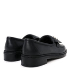 Chanel Lambskin Quilted CC Turnlock Loafers 39 Black