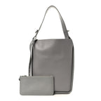 Balenciaga Calfskin Logo Embossed Small Tool 2.0 North-South Tote Balenciaga Grey