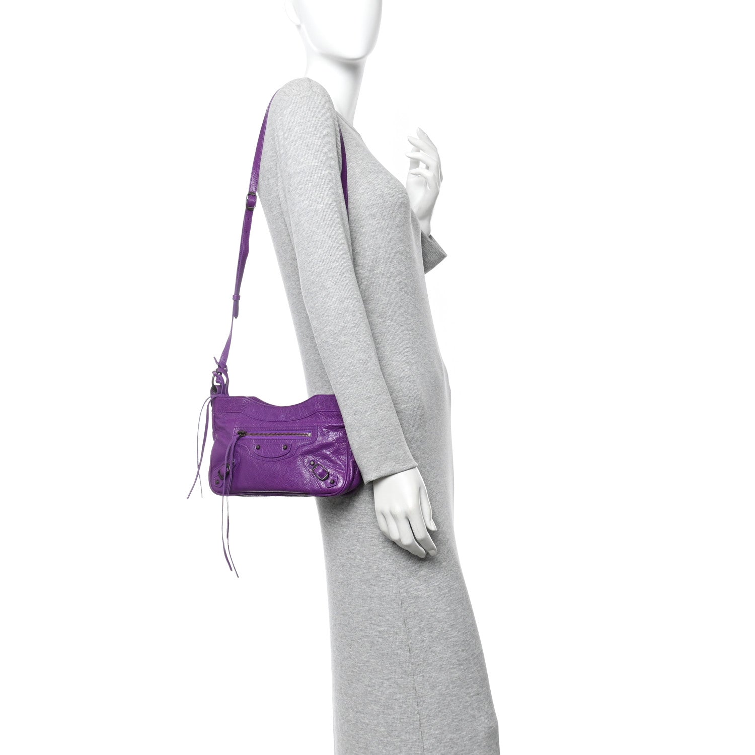 Balenciaga Agneau Classic Hardware Hip Ultraviolet