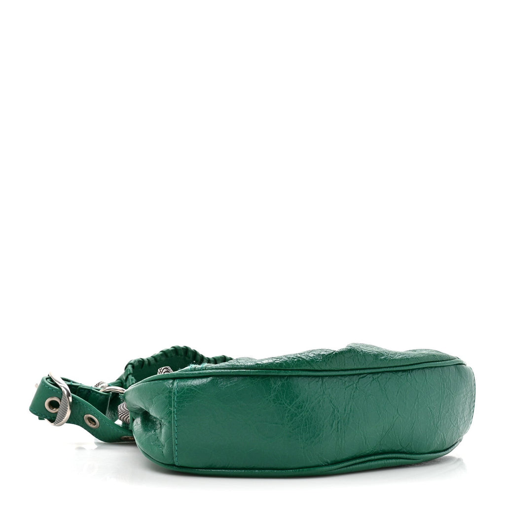 Balenciaga Agneau Arena Le Cagole Shoulder Bag XS Jade