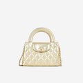 Chanel Small Kelly Re-Edition - Champagne Metallic Lambskin | Champagne Gold Hardware