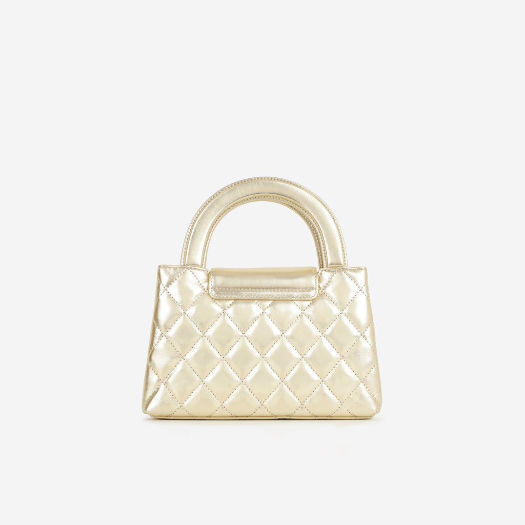 Chanel Small Kelly Re-Edition - Champagne Metallic Lambskin | Champagne Gold Hardware