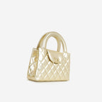 Chanel Small Kelly Re-Edition - Champagne Metallic Lambskin | Champagne Gold Hardware