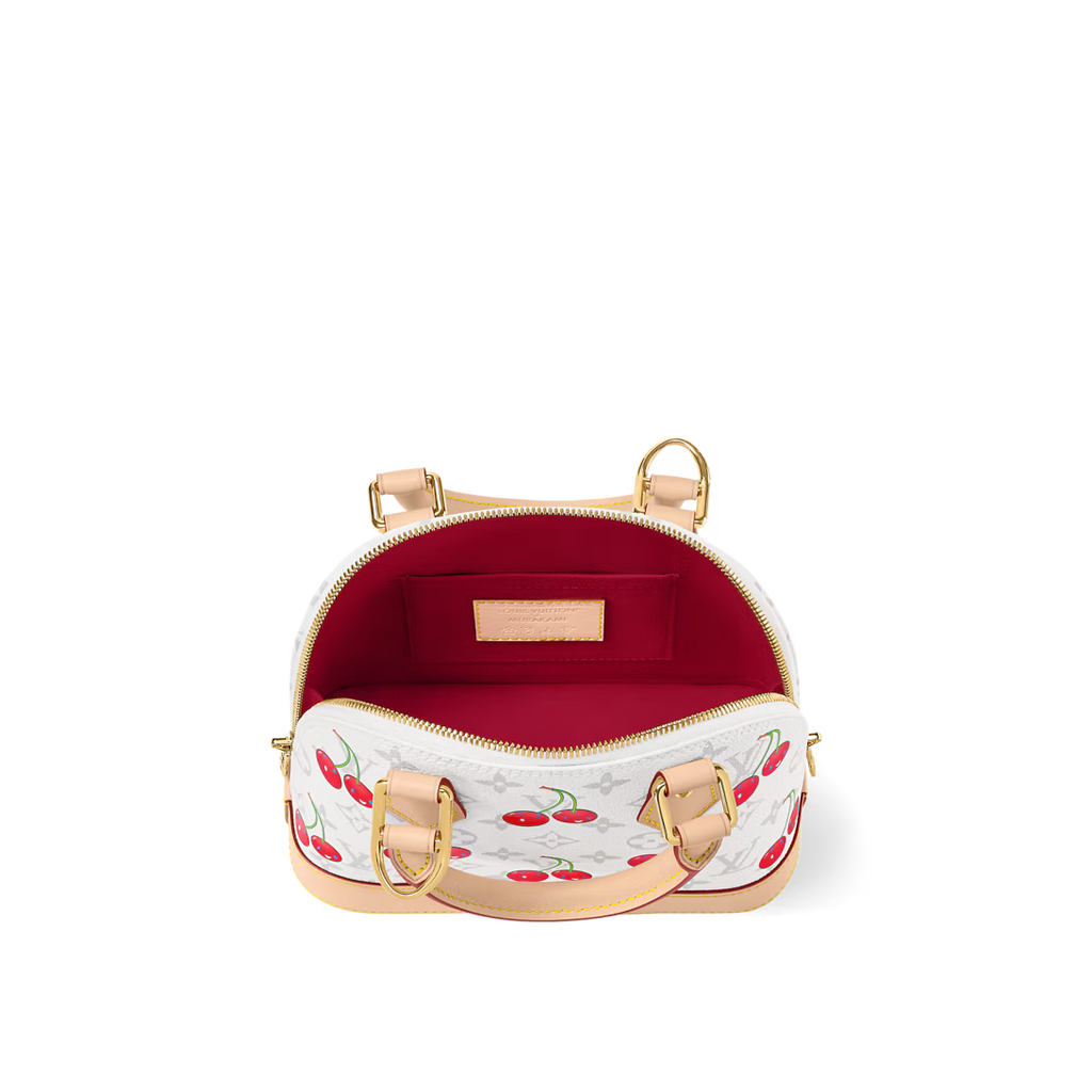 Louis Vuitton x TM Alma BB Monogram cherry coated canvas