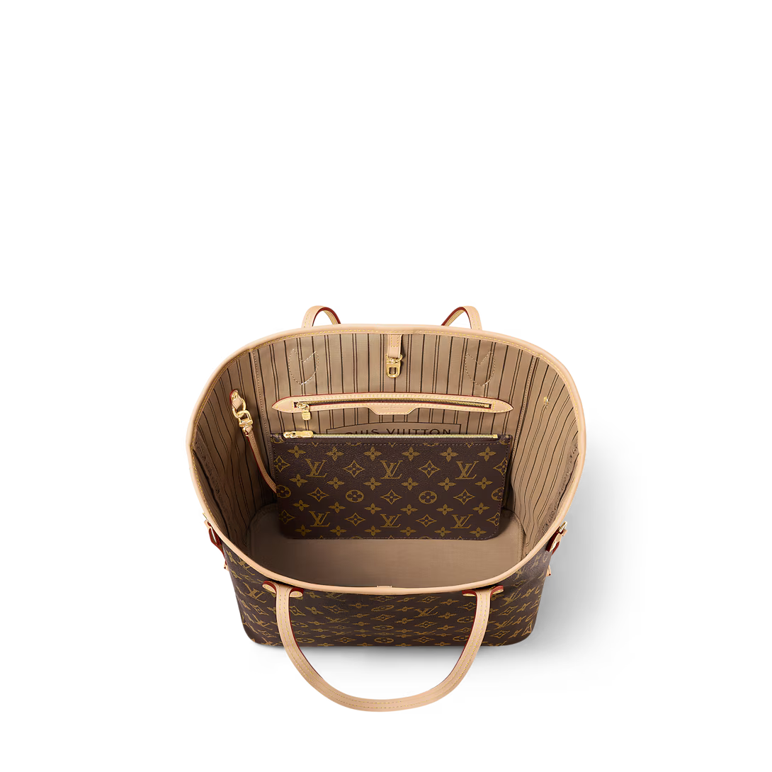 Louis Vuitton Neverfull MM Monogram Mid Size Cherry Red Tote