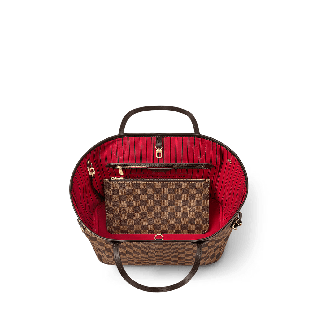 Louis Vuitton Neverfull MM Monogram Mid Size Cherry Red Tote
