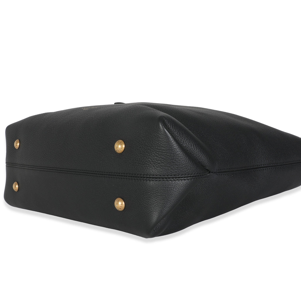 Louis Vuitton Black Grained Calfskin Low Key Cabas MM