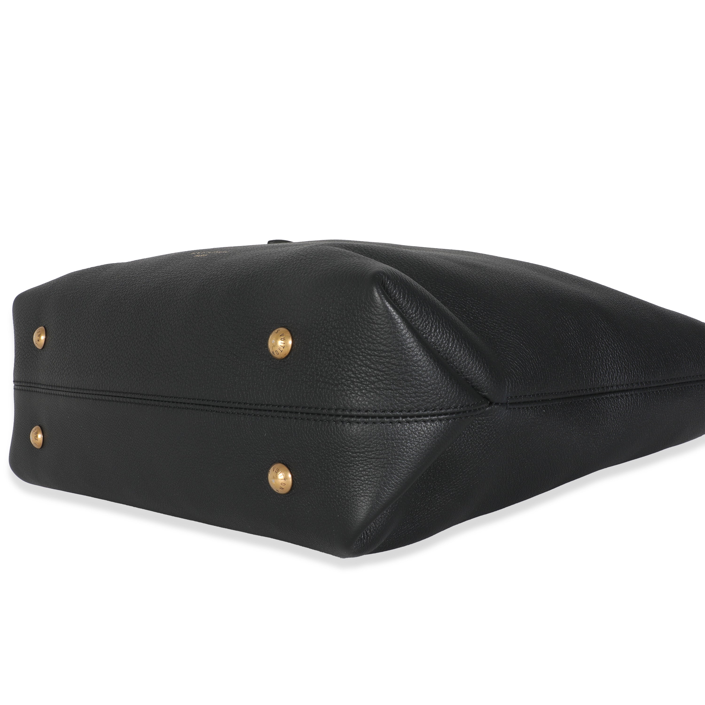 Louis Vuitton Black Grained Calfskin Low Key Cabas MM
