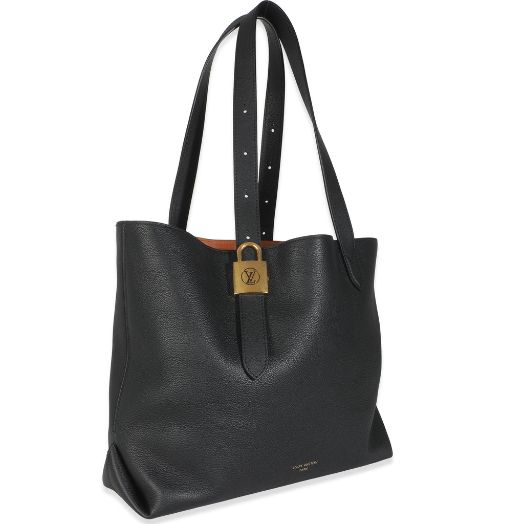 Louis Vuitton Black Grained Calfskin Low Key Cabas MM