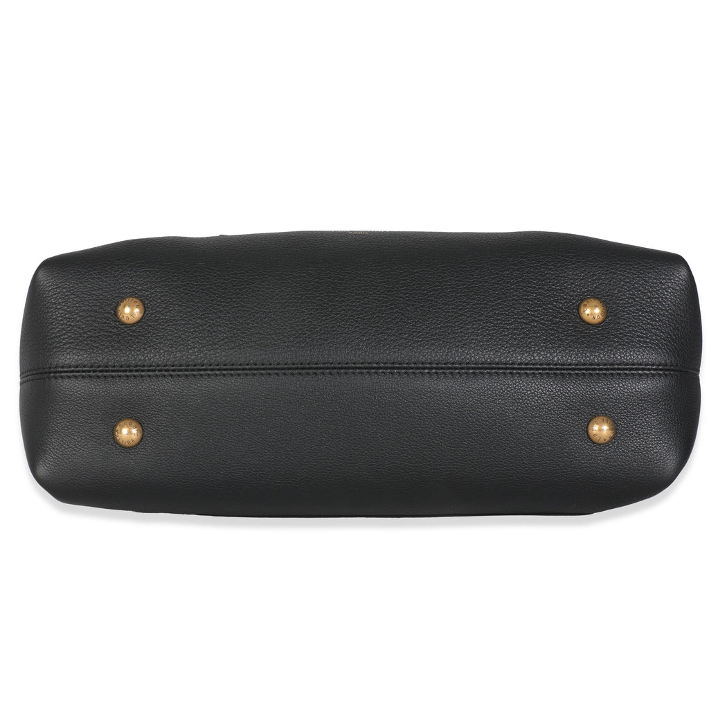 Louis Vuitton Black Grained Calfskin Low Key Cabas MM
