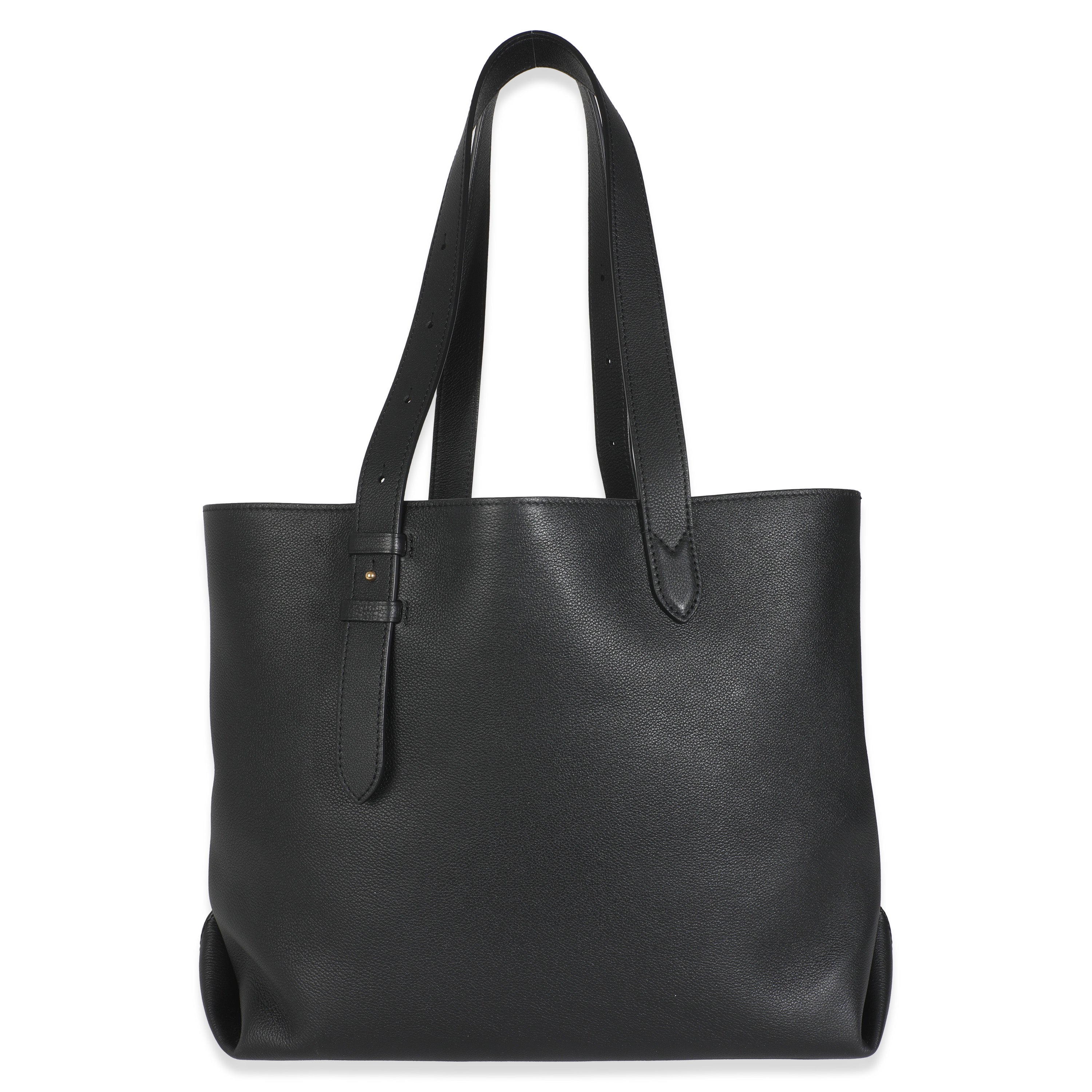 Louis Vuitton Black Grained Calfskin Low Key Cabas MM
