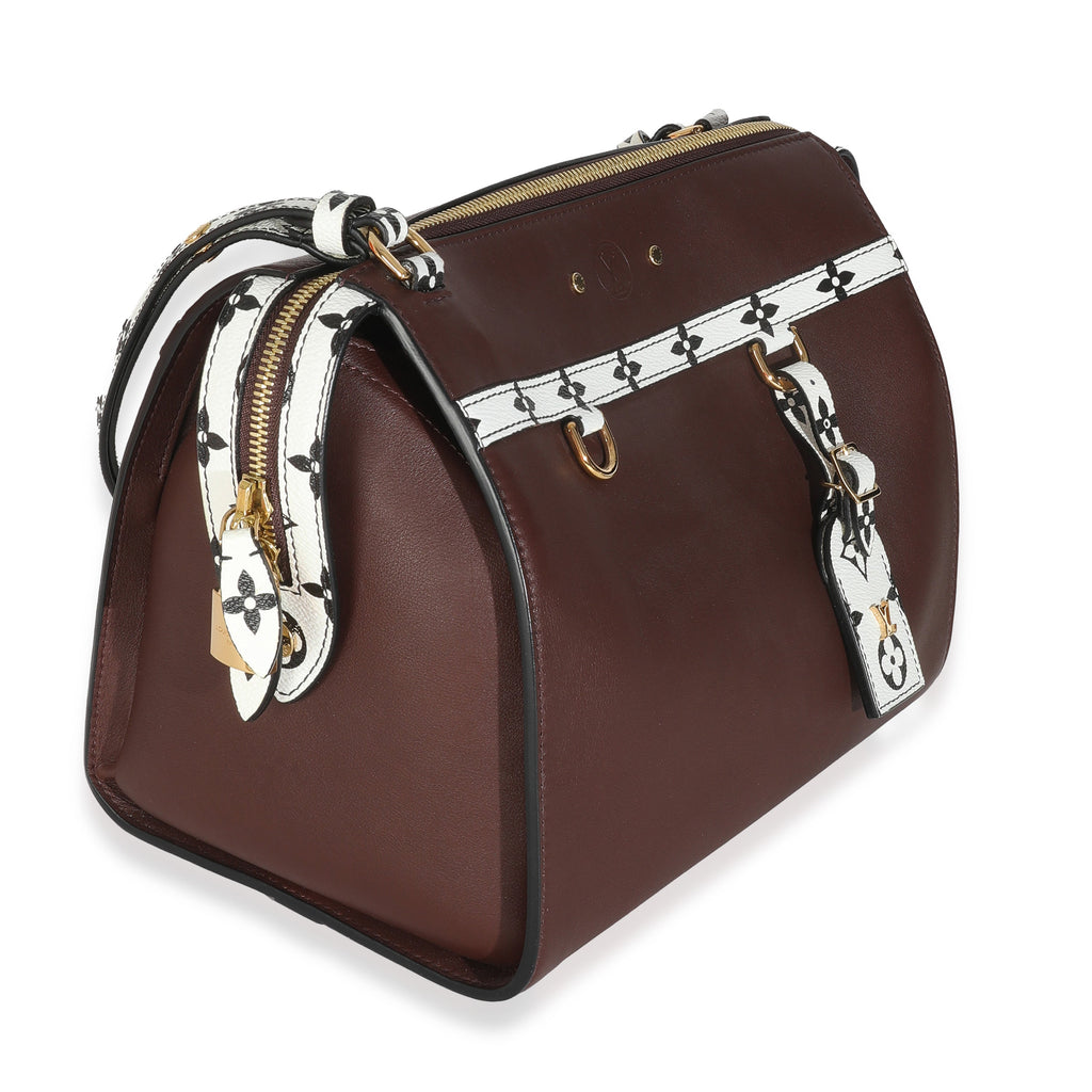 Louis Vuitton Burgundy Calfskin Speedy Amazon MM