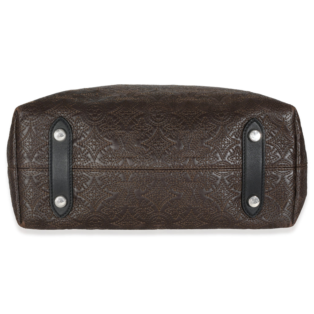 Louis Vuitton Olive Monogram Lambskin Antheia Hobo