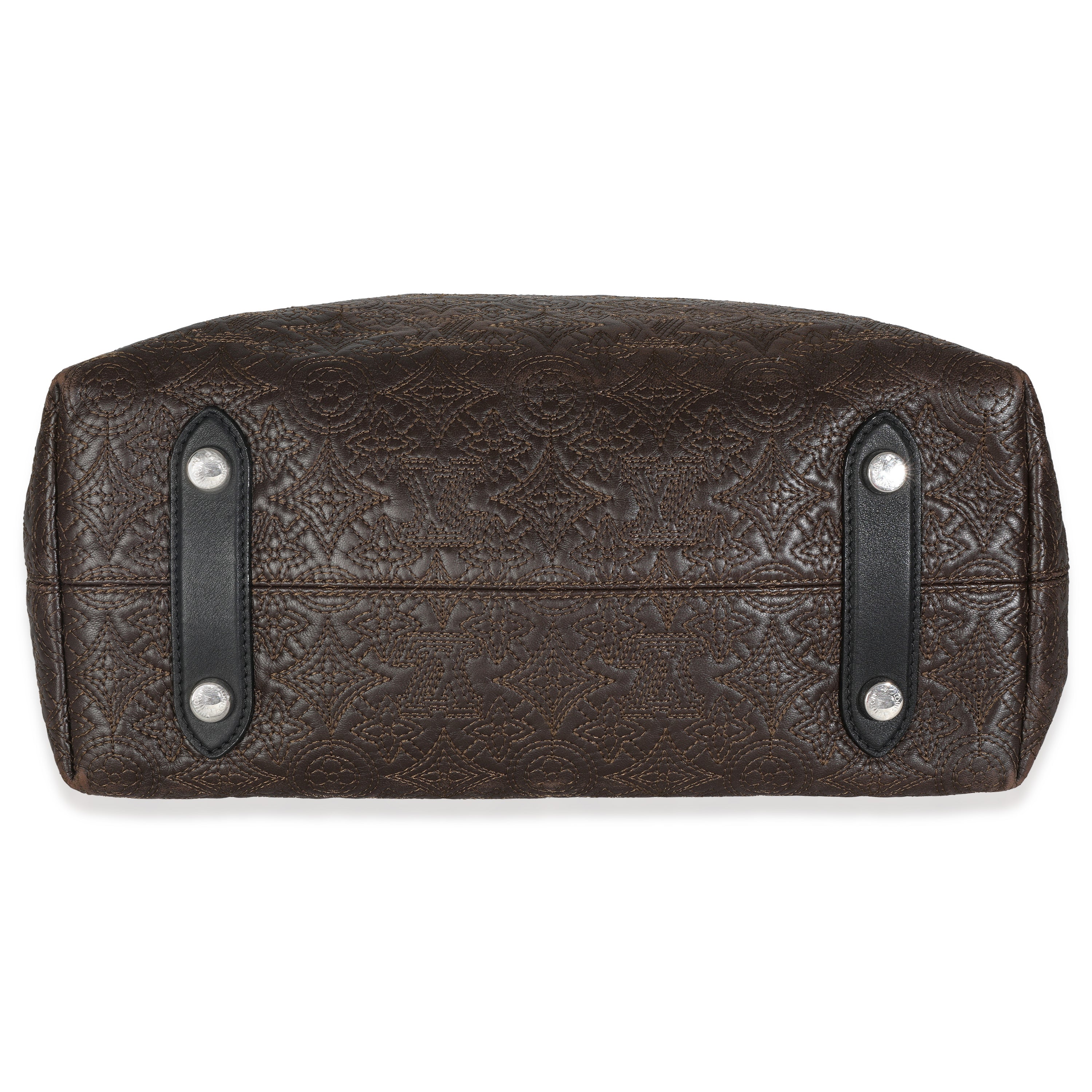 Louis Vuitton Olive Monogram Lambskin Antheia Hobo