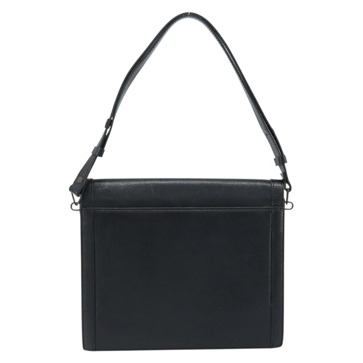 Saint Laurent Vintage Handbag Leather Black Leather Handbag (Authentic Pre-Loved)