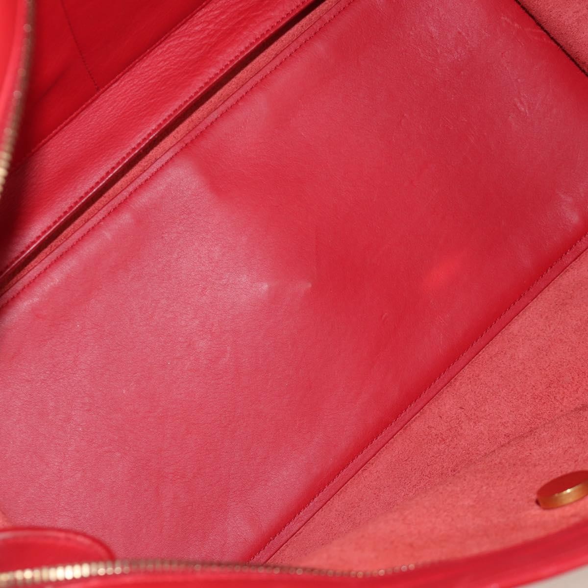 Saint Laurent Classic Y Cabas Leather Red Leather Handbag (Authentic Pre-Loved)