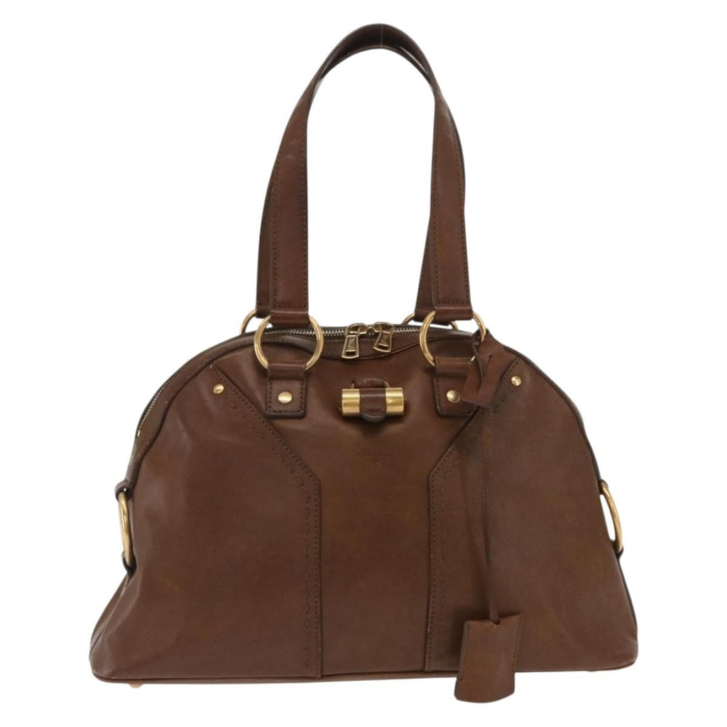 Saint Laurent Muse Dome Bag Leather Brown Leather Handbag (Authentic Pre-Loved)