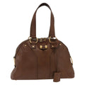 Saint Laurent Muse Dome Bag Leather Brown Leather Handbag (Authentic Pre-Loved)