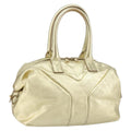 Saint Laurent Easy Y Bag Pebbled Leather Gold Leather Bag (Authentic Pre-Loved)