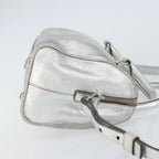 Saint Laurent Classic Duffle Bag Leather Silver Leather Handbag (Authentic Pre-Loved)