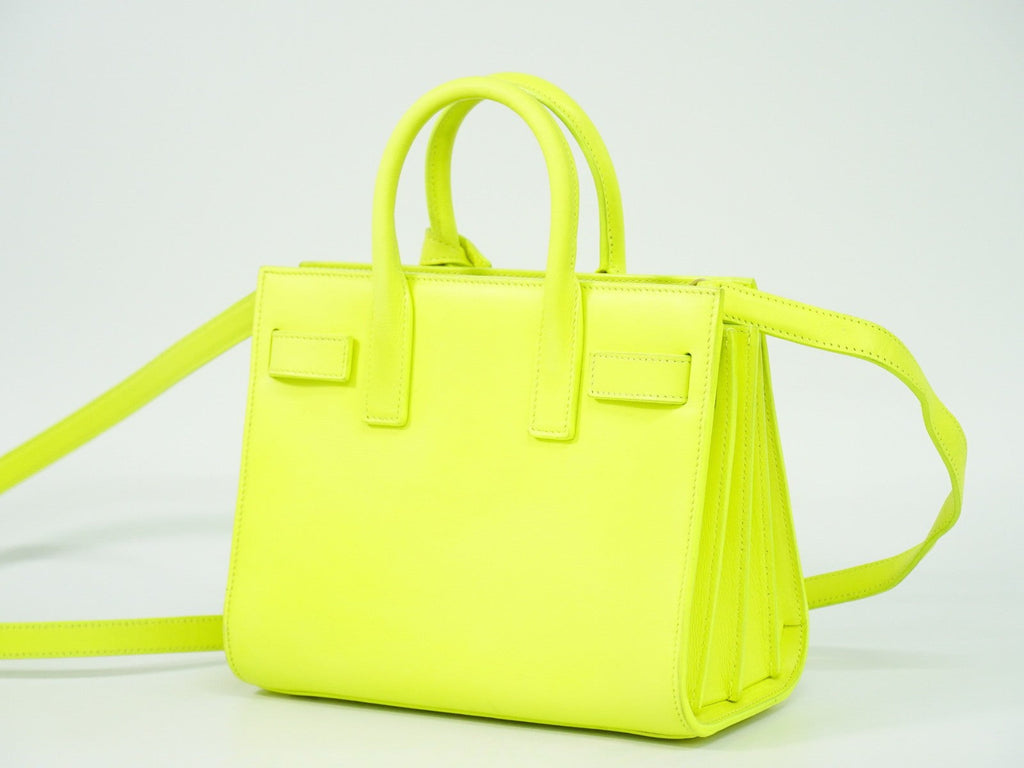 Saint Laurent Sac De Jour Nm Bag Leather Yellow Leather Handbag (Authentic Pre-Loved)