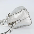 Saint Laurent Classic Duffle Bag Leather Silver Leather Handbag (Authentic Pre-Loved)