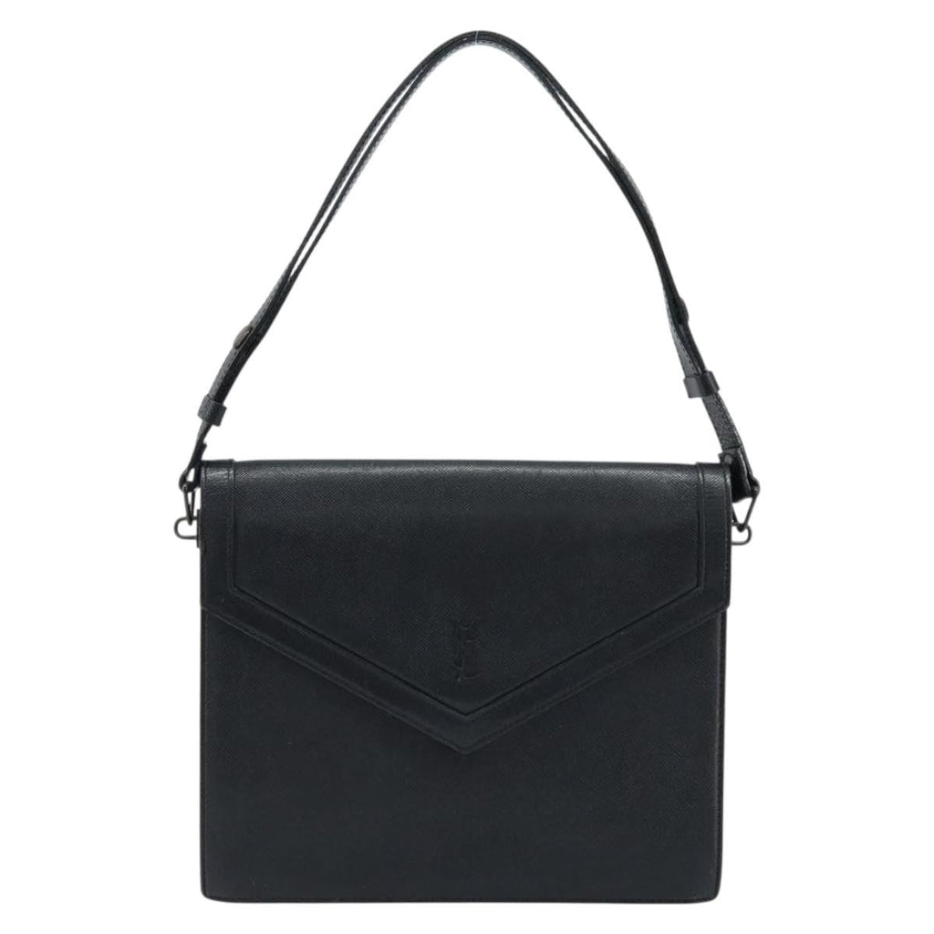 Saint Laurent Vintage Handbag Leather Black Leather Handbag (Authentic Pre-Loved)