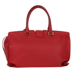 Saint Laurent Classic Y Cabas Leather Red Leather Handbag (Authentic Pre-Loved)