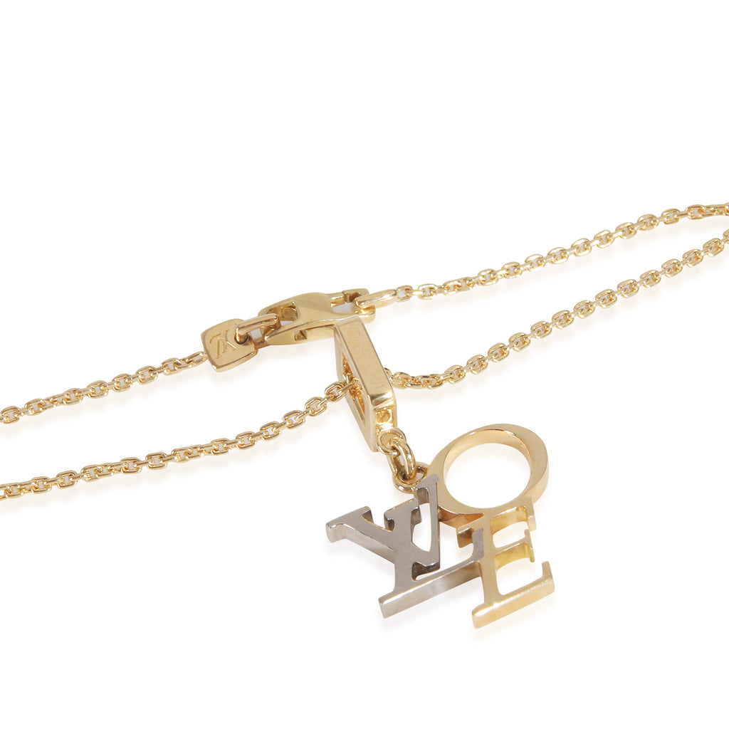 Louis Vuitton White Gold & Yellow Gold  LOVE Pendant