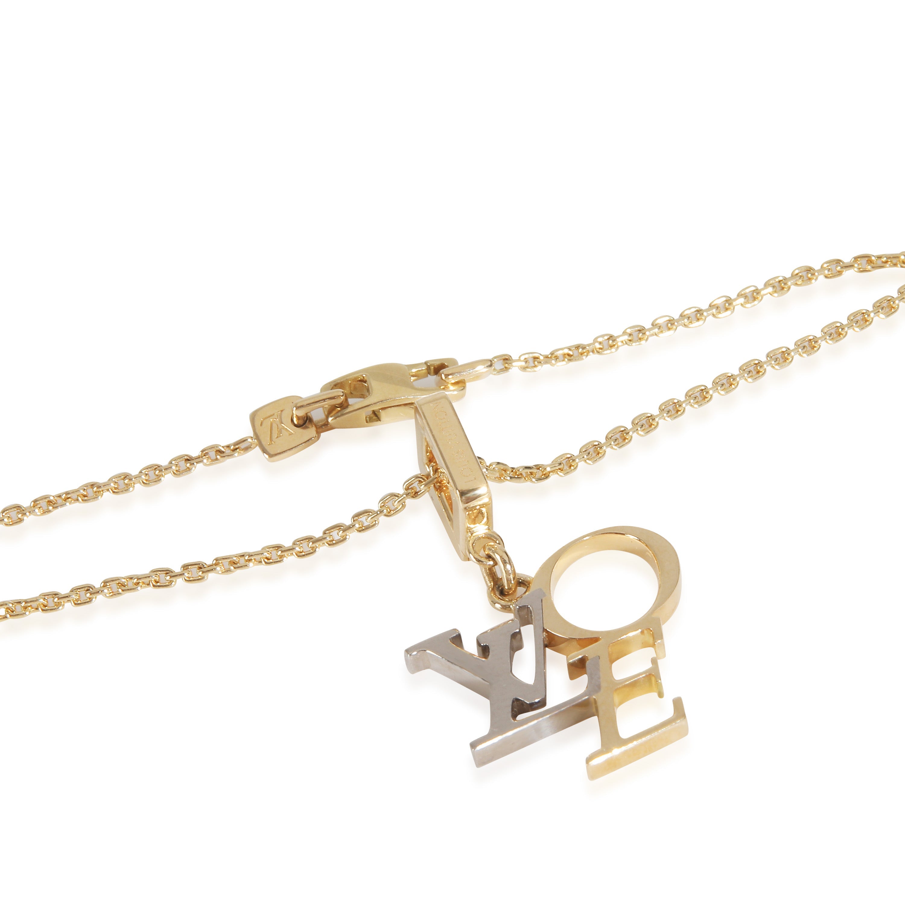 Louis Vuitton White Gold & Yellow Gold  LOVE Pendant