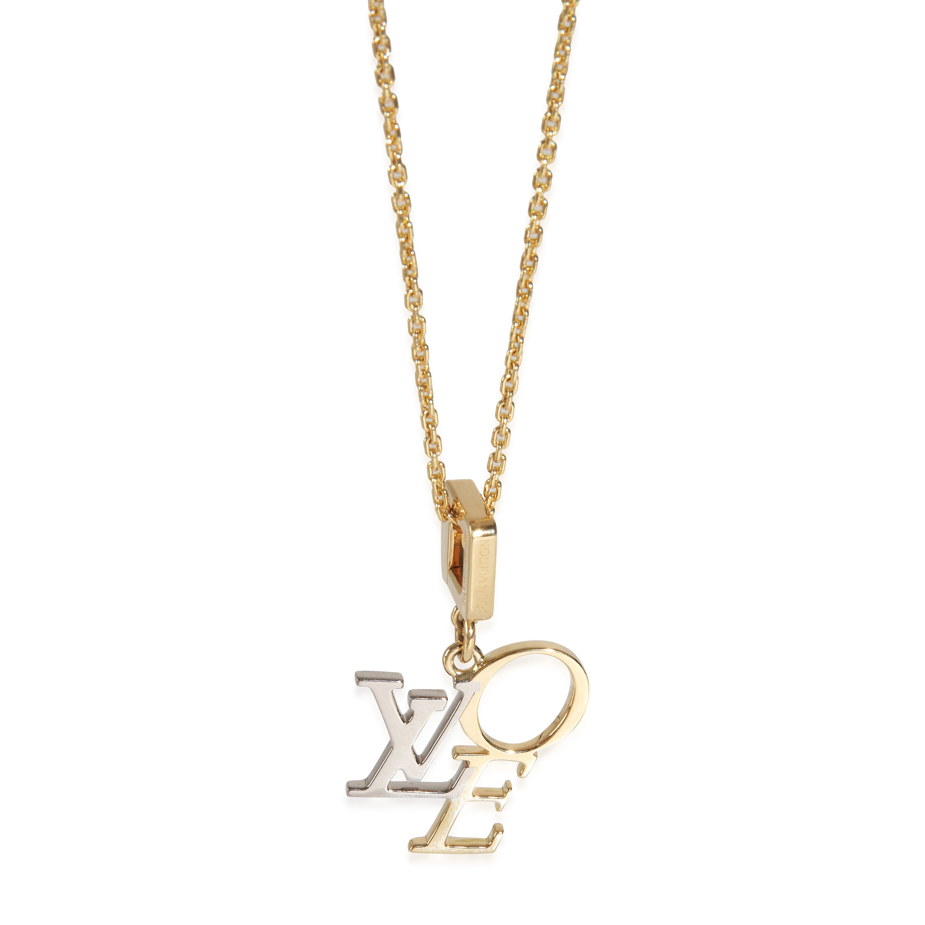 Louis Vuitton White Gold & Yellow Gold  LOVE Pendant