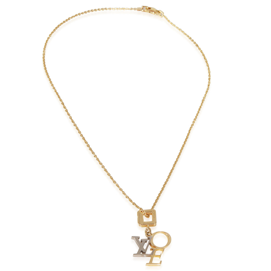 Louis Vuitton White Gold & Yellow Gold  LOVE Pendant