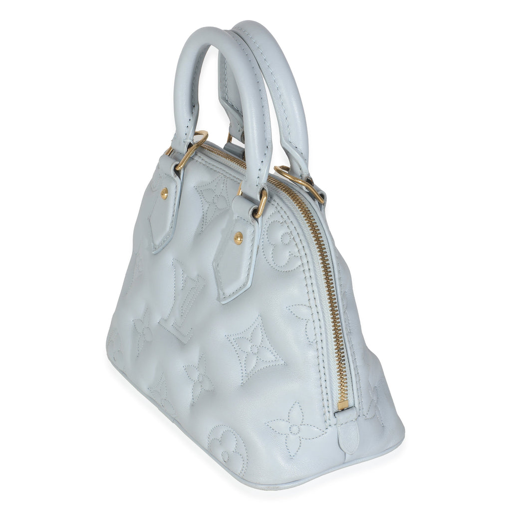 Louis Vuitton Blue Glacier Bubblegram Calfskin Alma BB