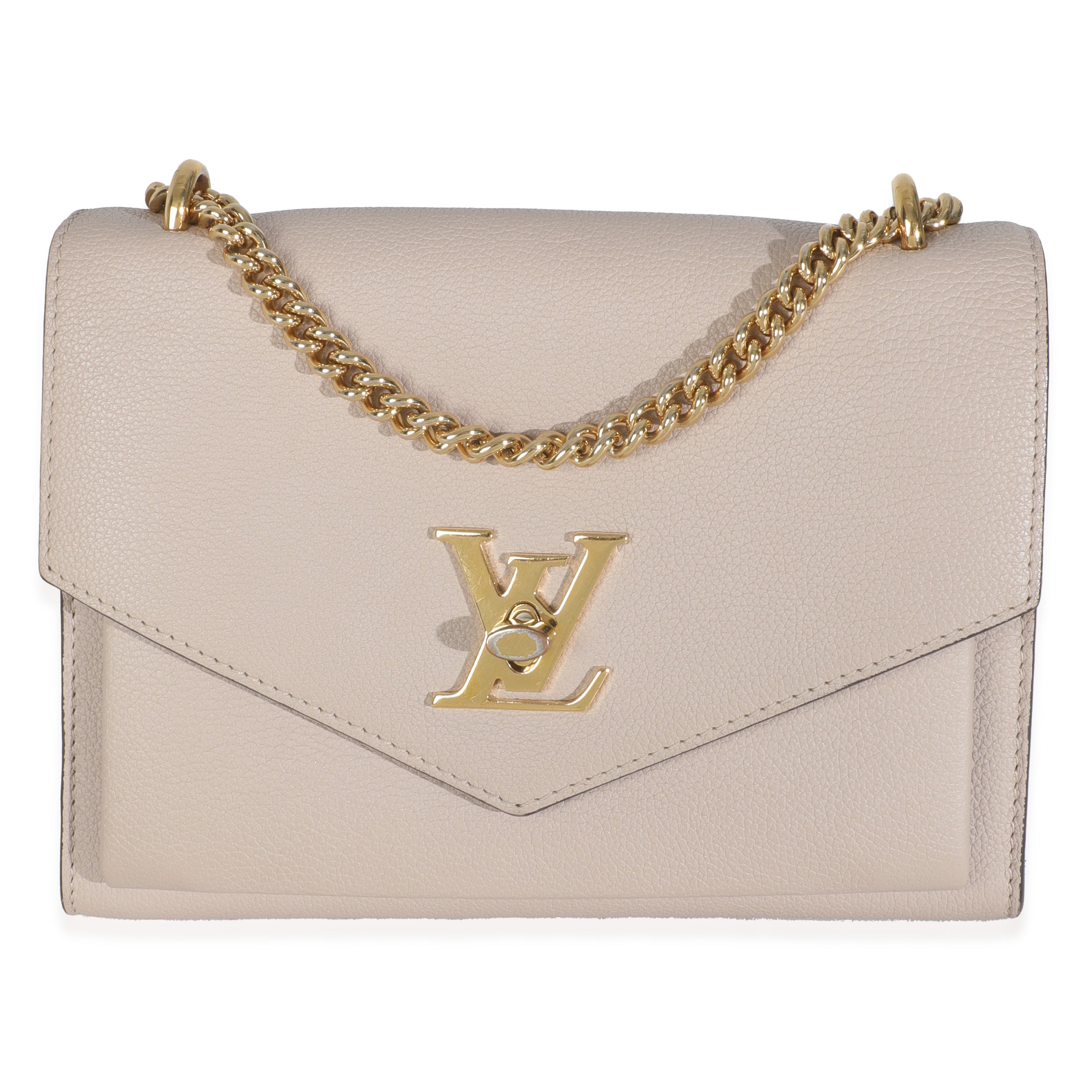 Louis Vuitton Pink Calfskin Mylockme Chain Bag BB