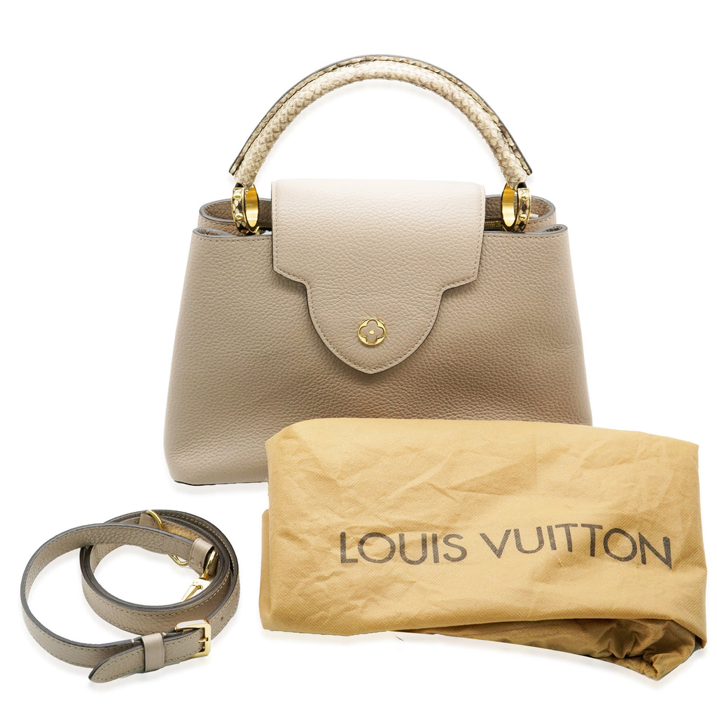 Louis Vuitton Galet Python Taurillon Capucines MM