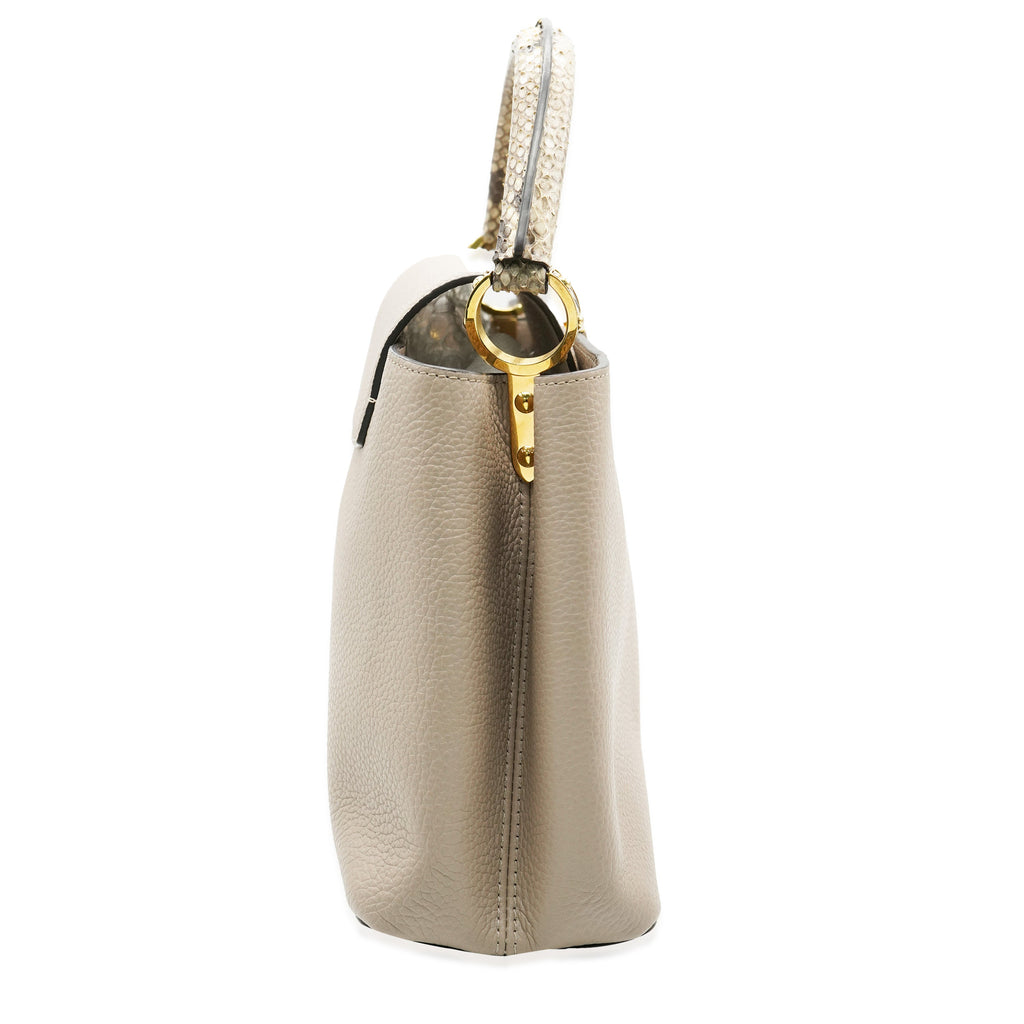 Louis Vuitton Galet Python Taurillon Capucines MM
