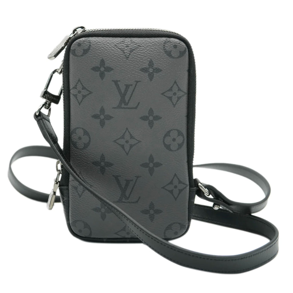 Louis Vuitton Reverse Monogram Eclipse Canvas Double Phone Pouch NM