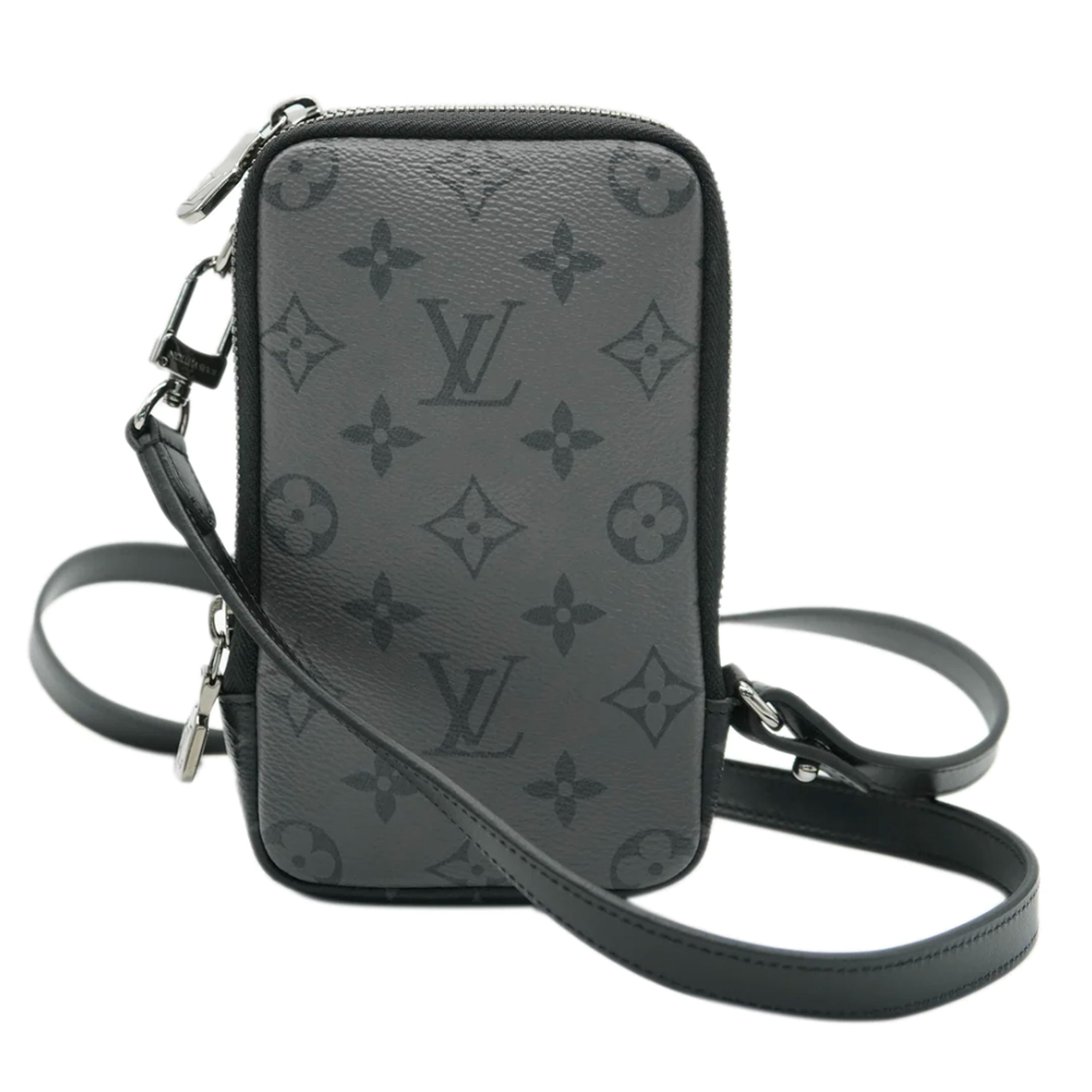 Louis Vuitton Reverse Monogram Eclipse Canvas Double Phone Pouch NM