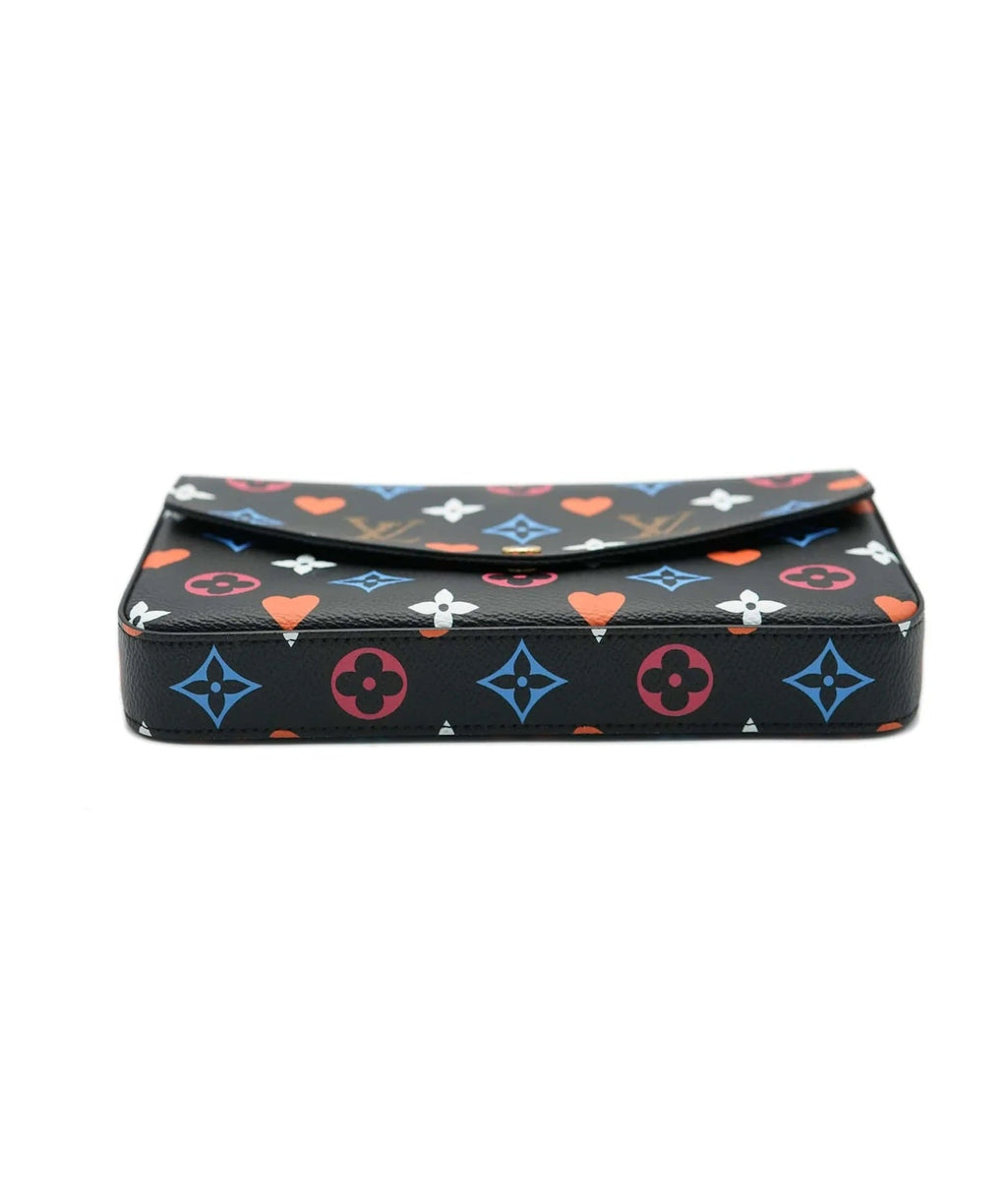 Louis Vuitton Black Multicolor Monogram Canvas Game On Felicie Pochette