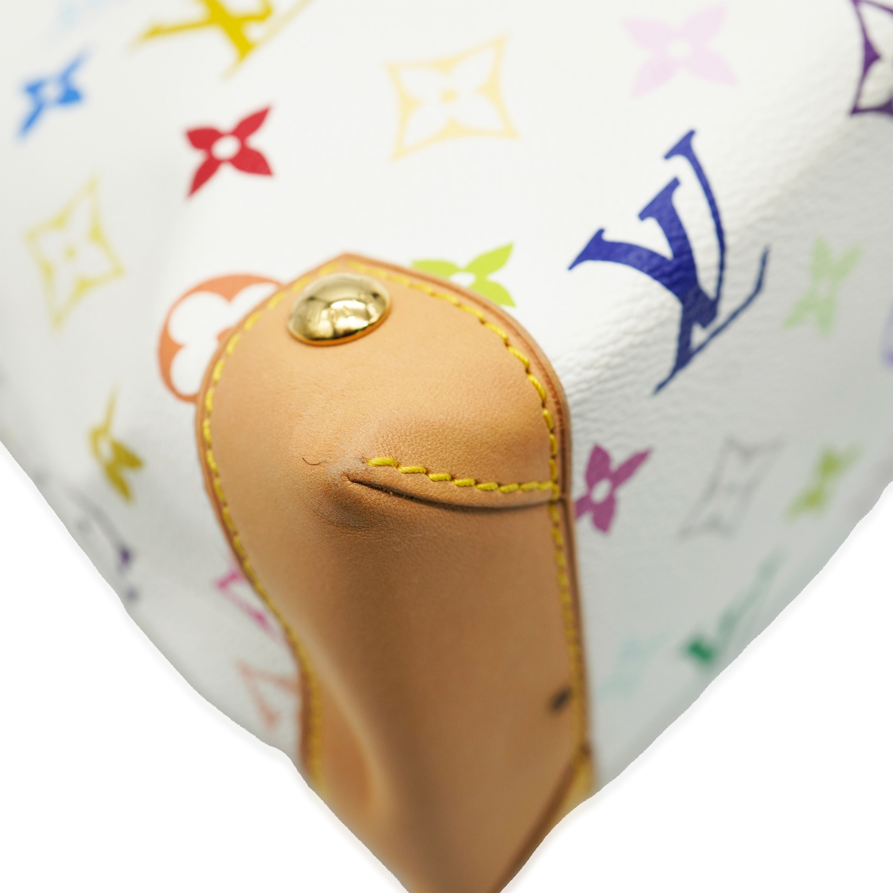 Louis Vuitton White Multicolor Monogram Canvas Eliza