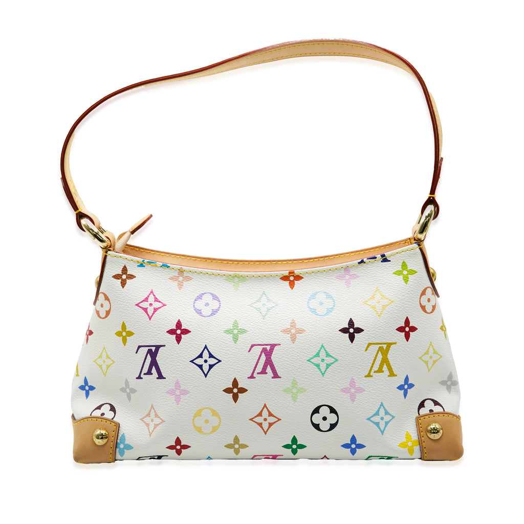 Louis Vuitton White Multicolor Monogram Canvas Eliza