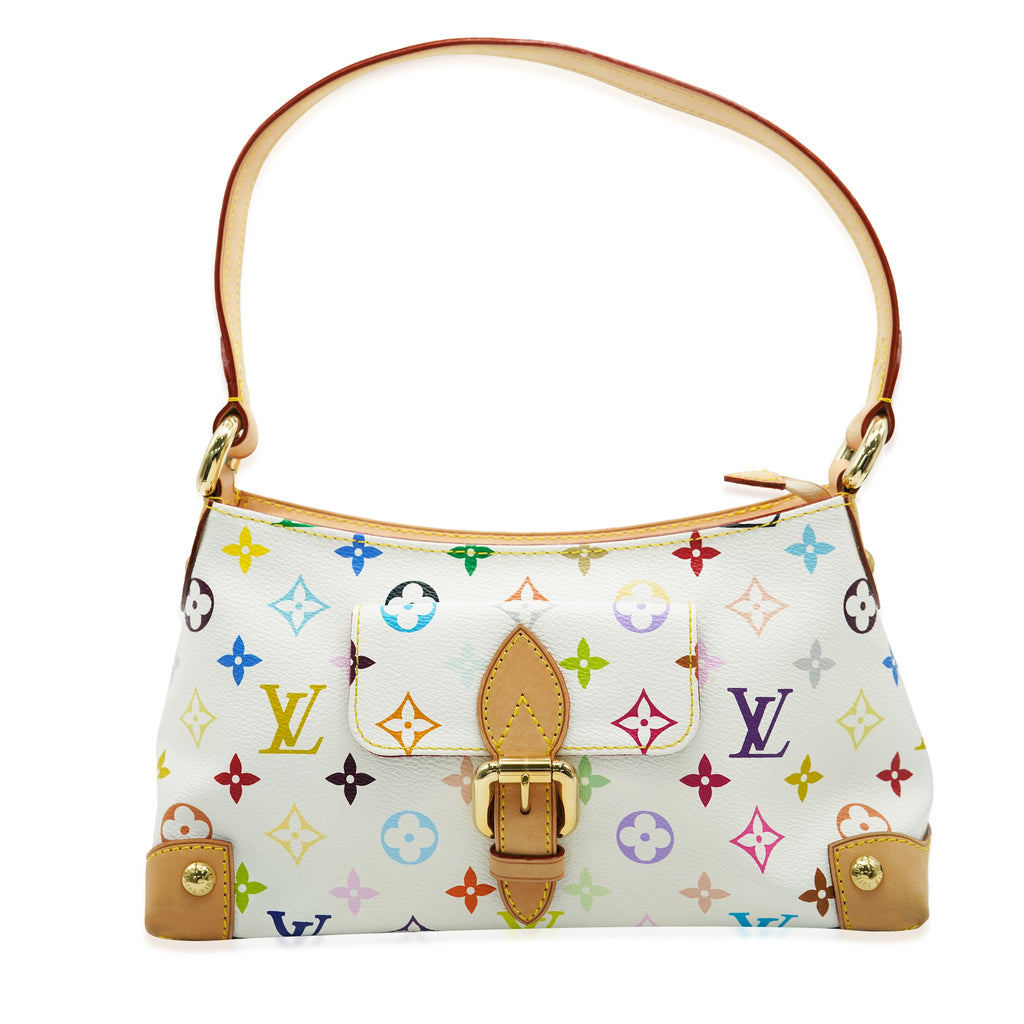 Louis Vuitton White Multicolor Monogram Canvas Eliza