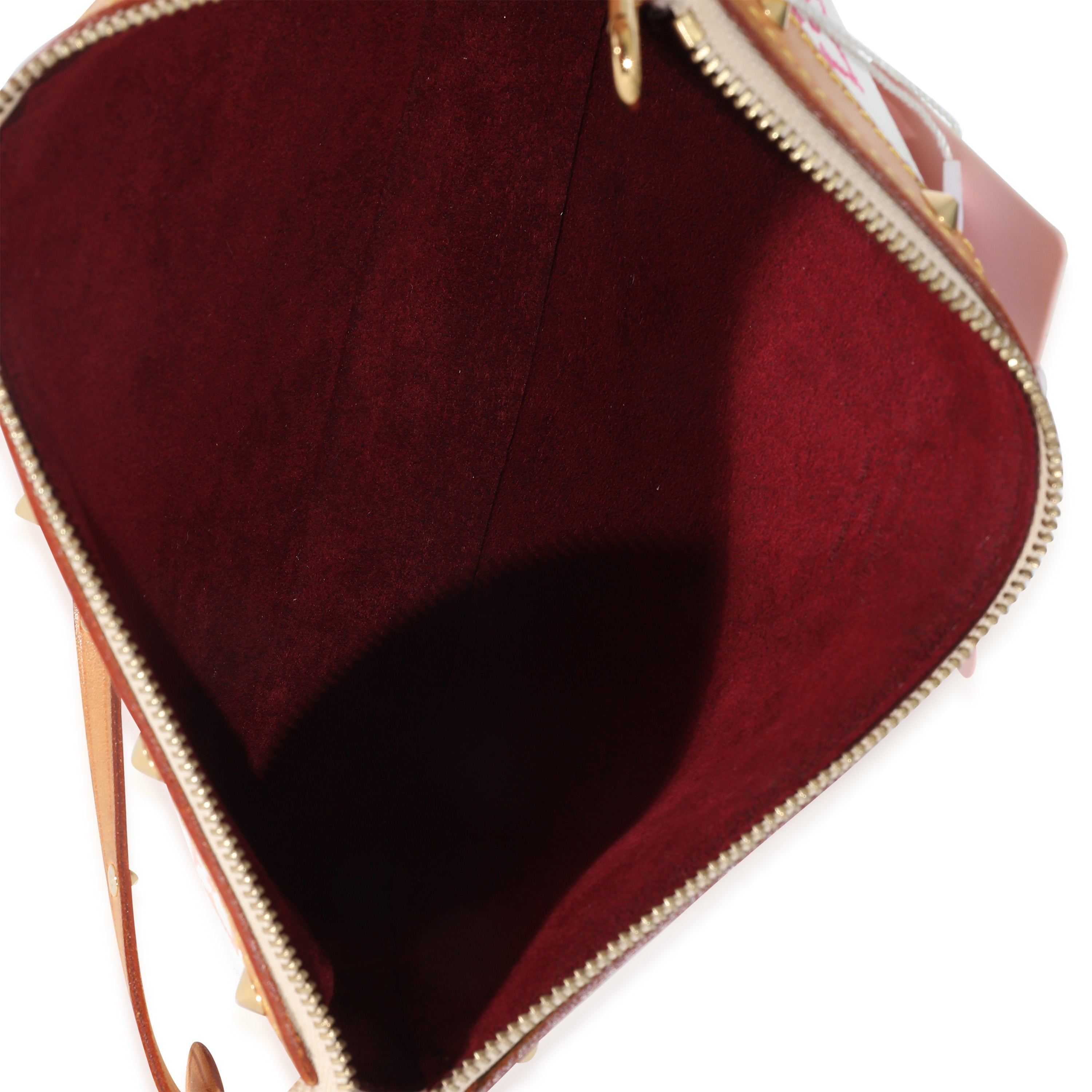 Louis Vuitton Louis Vuitton White Multicolor Canvas Pochette Accessories