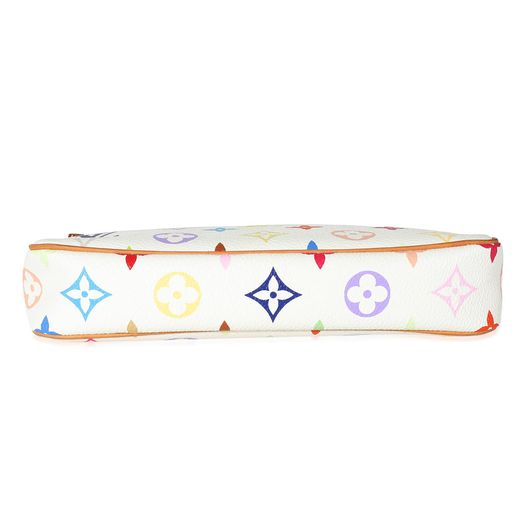 Louis Vuitton Louis Vuitton White Multicolor Canvas Pochette Accessories