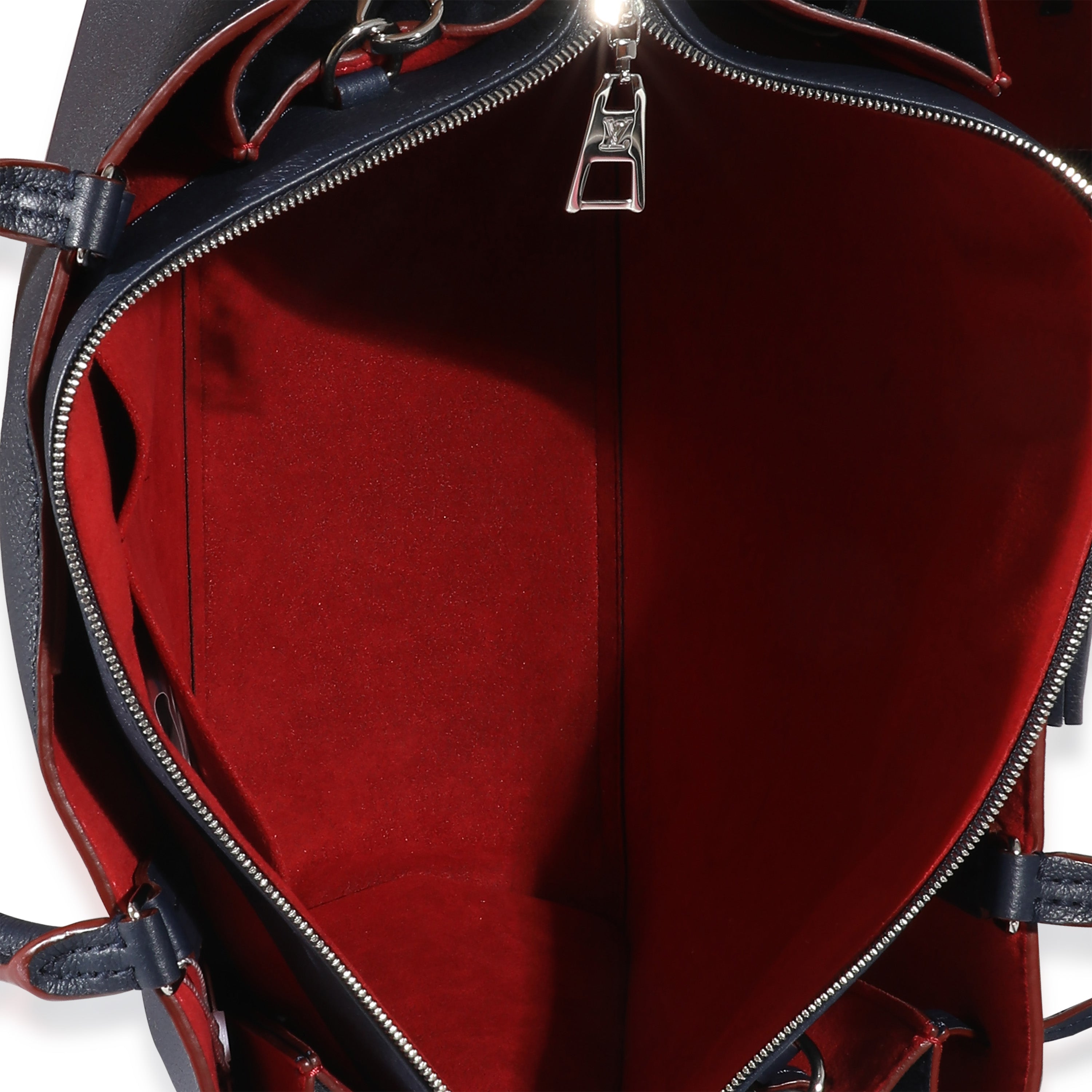 Louis Vuitton Louis Vuitton Calfskin Marine Rouge Lockmeto Tote