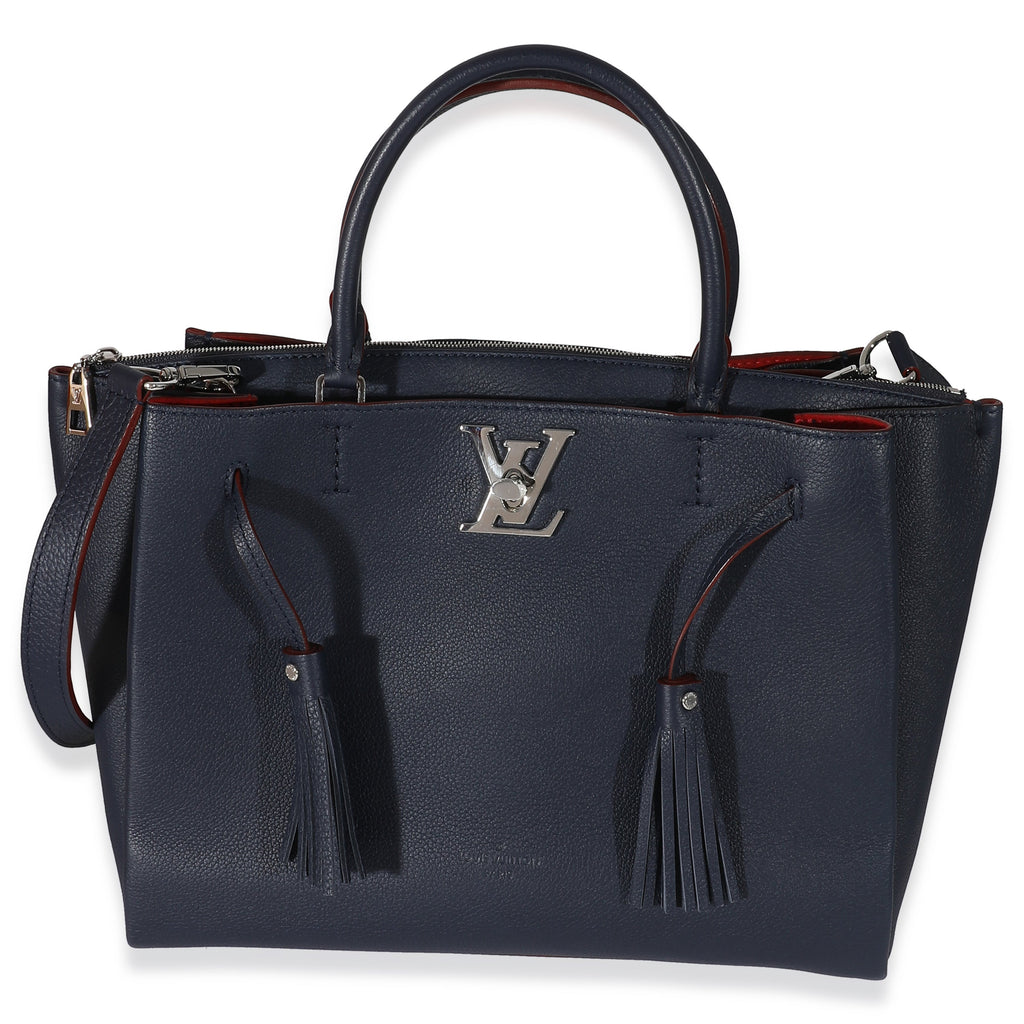Louis Vuitton Louis Vuitton Calfskin Marine Rouge Lockmeto Tote