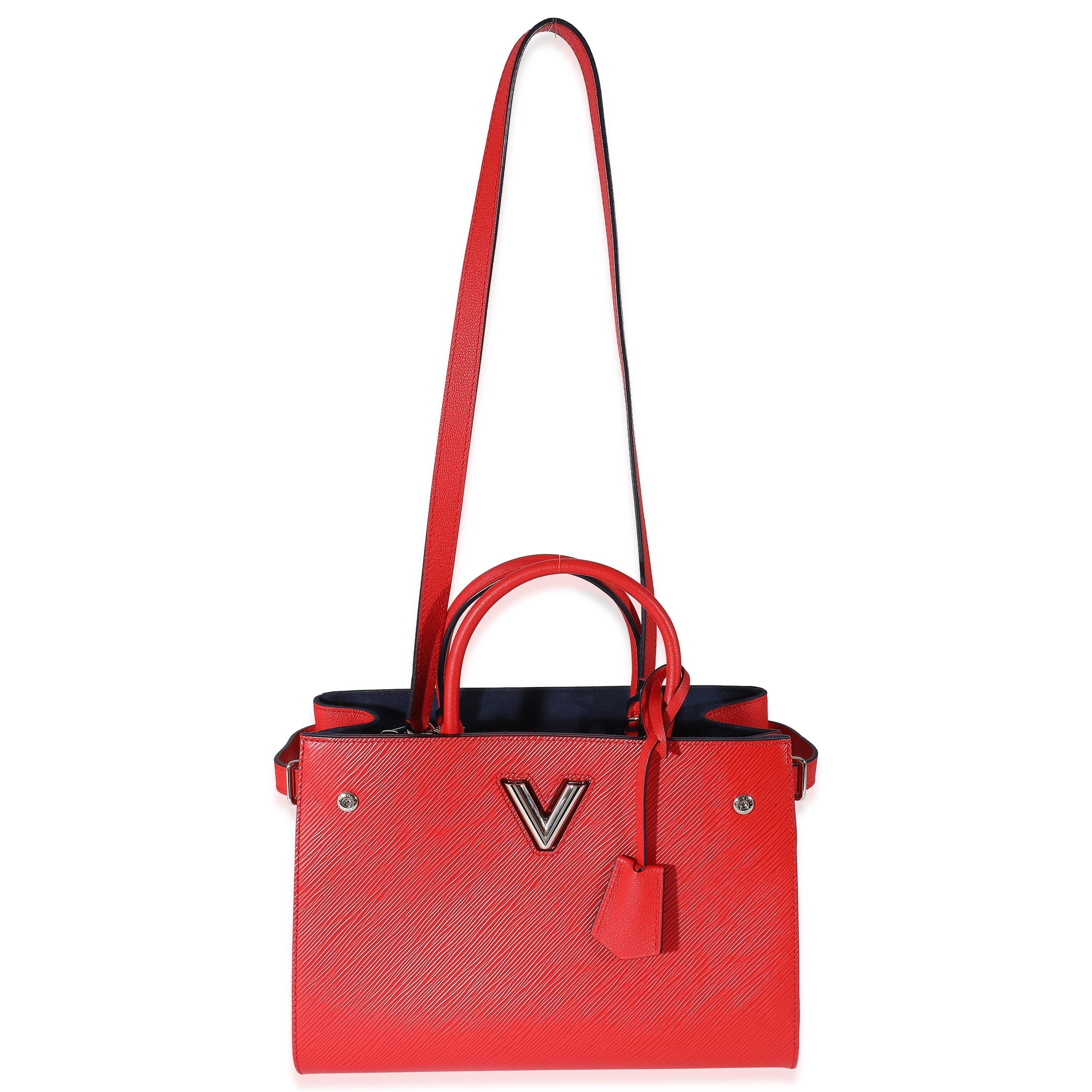 Louis Vuitton Louis Vuitton Red Epi Leather Twisted Tote Bag